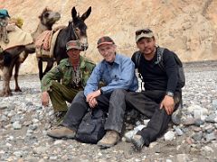 05 Camel Man, Jerome Ryan, Guide Muhammad Resting In Wide Shaksgam Valley After Leaving Kerqin Camp On Trek To K2 North Face In China